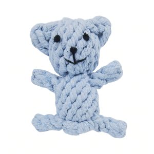 Blinkit Blue Plush Bear Dog Toy, Filled with Recycled Cotton, Soft and Comfortable, Suitable for Puppies and Small Pets