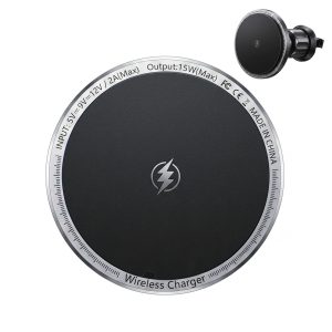 Rexsun 15W Magnetic Wireless Car Charger, Magsafe Car Mount Charger, Air Vent/Dashboard for Magsafe Phone Holder Fits iPhone 14/13/12 series, M2 PRO, Black