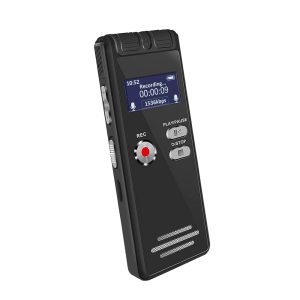 Rexsun 64GB Portable Digital Voice Recorder with LCD Screen, ABS Aluminum Alloy in Gray, L15