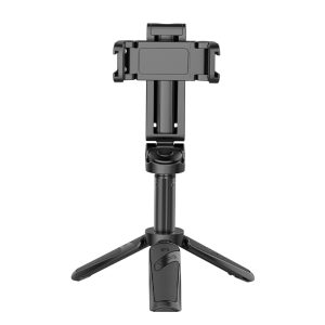 ULANZI JJ02 Selfie Stick Tripod Stand， 3-in-1 Bluetooth Tripod Stand Phone Grip Capgrip with Remote Control， Extendable Mini Tripod Phone Holder for iPhone/Samsung/Android Smartphones， 2 Cold Shoe