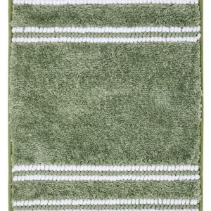 Maison by Premier Bath Mat Soak Microfibre Tufted Stripe Sage 40x60cm