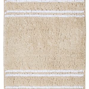 Maison by Premier Bath Mat Soak Microfibre Tufted Stripe Beige 40x60cm