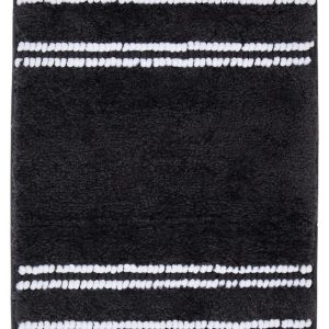 Maison by Premier Bath Mat Soak Microfibre Tufted Stripe Black 40x60cm