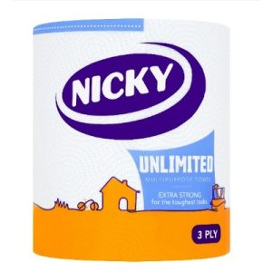 Nicky Unlimited Multipurpose Towel, 3-Ply, 1 Roll