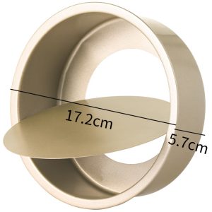 BJ 6-inch Golden Cake Mold with a Removable Bottom