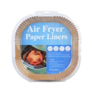 Air Fryer Parchment Paper Liners, Non-Stick Precut Squares for Easy Cleanup, Disposable Basket Inserts, Mess-Free Cooking​ 100pcs 20*20*4.5cm