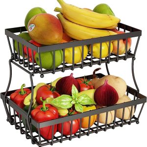 SRD Black Fruit Vegetable Basket (Medium Size)