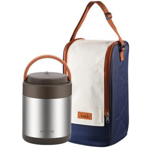 Maxcook 304 Stainless steel Insulated Food Jar Thermos for Hot Food, Vacuum Stainless Steel Thermal Lunch Box, Leakproof Soup Thermos, Wide Mouth Insulated Food Jar 1.4 L MCTG0888
