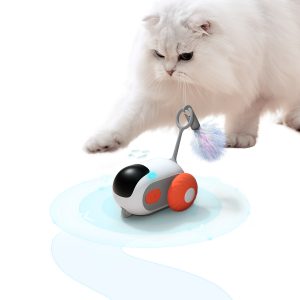 Petgravity Smart Interactive Cat Toy, Orange, 2-Speed Adjustable, Simulated Mouse Random Patterns, All Ages