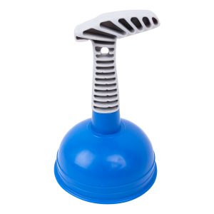 Blue TPR Plunger with 12cm Diameter Head and 12cm Plastic Handle, Durable Suction Tool