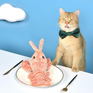 Petgravity Crabby Lobster Interactive Cat Toy, USB-C Charging, Long-Plush