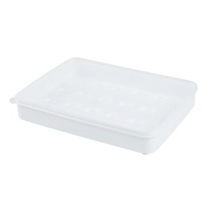 JORDAN&JUDY Egg Storage Box Household Transparent 24-Grid Egg Container Fresh-Keeping Rectangular Food Storage Box Dumpling Box 2-Pack