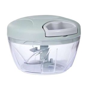 Food Manual Green Chopper Vegetable Processor Quick Pull With Blades