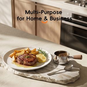 PURECOOK Stainless Steel Cup Series | 304 Stainless Steel | Medium Size Natural Finish Drum-Shaped Sauce Cup