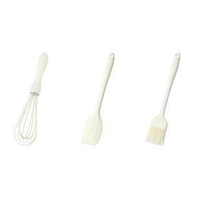 BJ Baking Scraper, Pastry Brush and Egg Beater 3-Piece Set