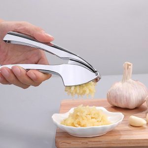 Huacan Stainless steel kitchen garlic puree set, large manual garlic press set, 1 piece