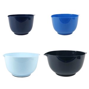 Sunyana Mixing Bowl Set, 4-Pieces, Blue, Non-Slip Bottom, BPA-Free, Stackable, Reusable, Suitable for Meal Prep, Salad and Baking