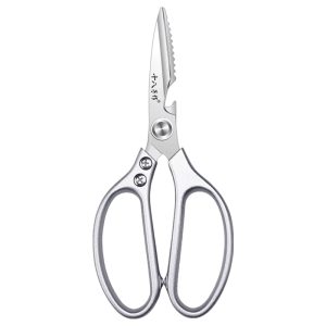 SHIBAZIZUO all-steel kitchen multi-purpose scissors single-handle stainless steel household multi-purpose kitchen scissors