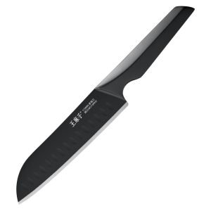 WANGMAZI German 50Cr15MoV Santoku Knife Multi-Purpose Kitchen Utility Blade for Slicing Dicing and Chopping Small Kitchen Prep Essential with 430 Stainless Steel Handle