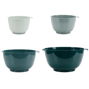 BoxedHome Sunyana Mixing Bowl Set, 4-Pieces, Green, Stackable, Non-Slip Bottom, BPA-Free, Reusable, Suitable for Salad, Meal Prep and Baking