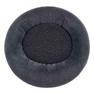 Ochama Ochama Donut Dog Crate Bed, Plush, Calming Pet Bed with Removable, Washable Cover, Dark Gray, 120 x 20 cm