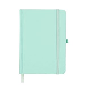 Jubiluu A6 Floral Fabric Hardcover Lined Notebook - 160 pages (80 sheets)， Bookmark & Elastic Band - Classic Cream Ruled Journal for Writing， School， Office， and Gifts-Peach Blossom