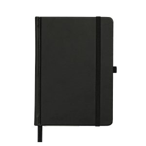 Jubiluu A5 Floral Fabric Hardcover Lined Notebook - 96 Sheets (100g offset paper)， Bookmark & Elastic Band - Classic Cream Ruled Journal for Writing， School， Office， and Gifts-Peach Blossom