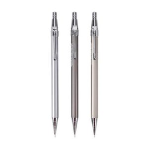 M&G Metal Mechanical Pencil, 0.5 mm, 3 Pack Mechanical Pencils for Writing, Drawing, and Sketching, Durable Metal Drafting Pencils for School and Office
