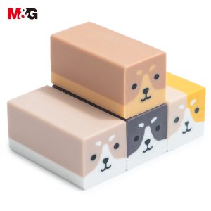 M&G Cute Dog Pencil Eraser, Animal Design Rubber Eraser for Kids and Students, Cartoon Eraser for School and Office Supplies