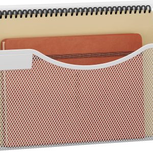 Senhoglb 1 Pocket Landscape A4 Mesh Wall File Holder with Tag Plate,White, New Year Sale , Top gift picks