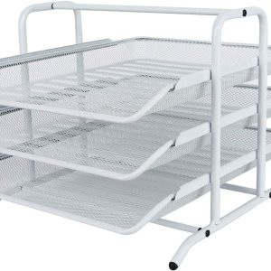 Senhoglb 3 Tier A4 Mesh in Tray，White, New Year Sale , Top gift picks