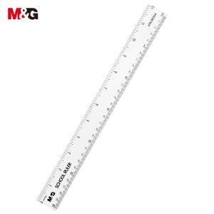 M&G Plastic Ruler, Transparent 30 cm Ruler with Centimeters, Millimeters and Inches, Clear Measuring Ruler for School and Office