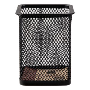 Deli Square Pen Holder, Office Desk Organizer, Black, 1-Unit