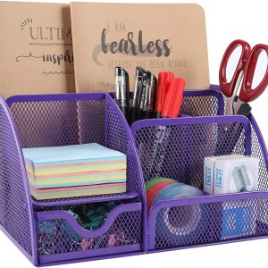 Senhoglb Mesh Desk Tidy，Purple, New Year Sale , Top gift picks