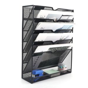 Senhoglb 6 Tier A4 Mesh Wall File Holder， Black, New Year Sale , Top gift picks