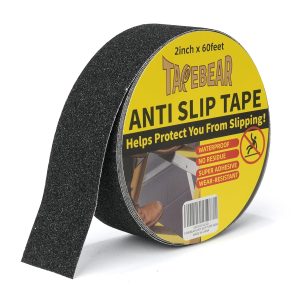 TAPEBEAR Grip Tape anti Slip Traction Tape 2 Inch x 60Ft, non Slip Tape Waterproof Heavy Duty Safety Tape for Indoor Outdoor Steps Stairs Treads, Strong Grip
