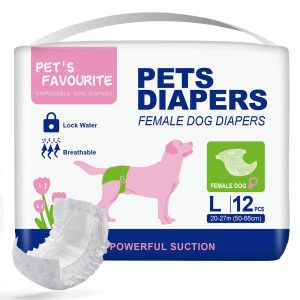 Dog Diapers for Female Dogs, Strong Absorption, Breathable and Leak-Proof, 360° Leak-Proof Design, Suitable for Physiological Period/Training/Elderly Care - Size L