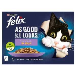 Felix As Good as It Looks Favourites Selection in Jelly 12 x 85g (1.02kg)