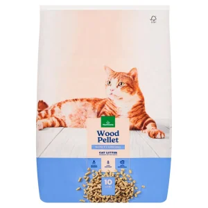 Morrisons Non Clumping Wood Pellet Cat Litter 10 Litres (Packaging May Vary)