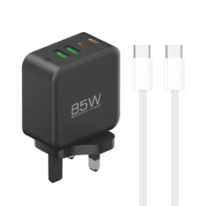 PAVAREAL K130CTC GaN 85W Black Charger Set Supports Fast Charging for iPhone and iPad Series