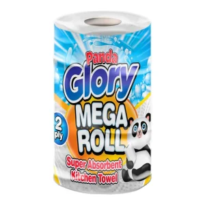 Panda Cuddle Glory Kitchen Towel, 2-Ply, 6 Rolls