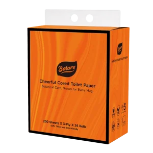 Botare 3-Ply Mega Roll Toilet Paper, 4,800 Sheets (24 Rolls, 200 Sheets per Roll), 100% Virgin Pulp, Soft, Thick, Durable & Skin-Friendly,for Home and Bathroom