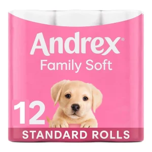 Andrex Family Soft Toilet Tissue, 2-Ply, 12 Rolls
