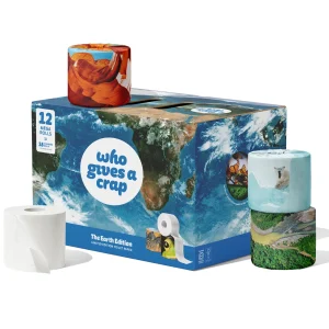 Who Gives A Crap Extra Soft Double Length Toilet Roll (Earth Limited Edition), 3 ply, 12 Pack