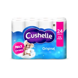 Cushelle Original Toilet Tissue, 2-Ply, 24 Rolls