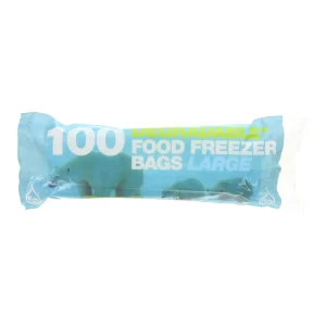D2W Large Degradable Food Freezer Bags 100 Bags
