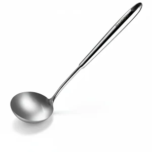 Maxcook Soup Ladle 36cm 304 Stainless Steel Cooking Spoon Kitchen Tool For Wok With Hollow Handle Silver MCCU734