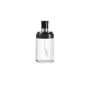 BJ seasoning box seasoning bottle set salt jar with spoon seasoning jar seasoning box kitchen seasoning bottle 250ml 4 pieces