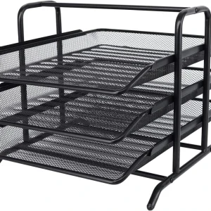 Senhoglb 3 Tier A4 Mesh in Tray，Black, New Year Sale , Top gift picks