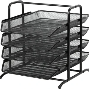 Senhoglb 4 Tier A4 Mesh in Tray，Black, New Year Sale , Top gift picks